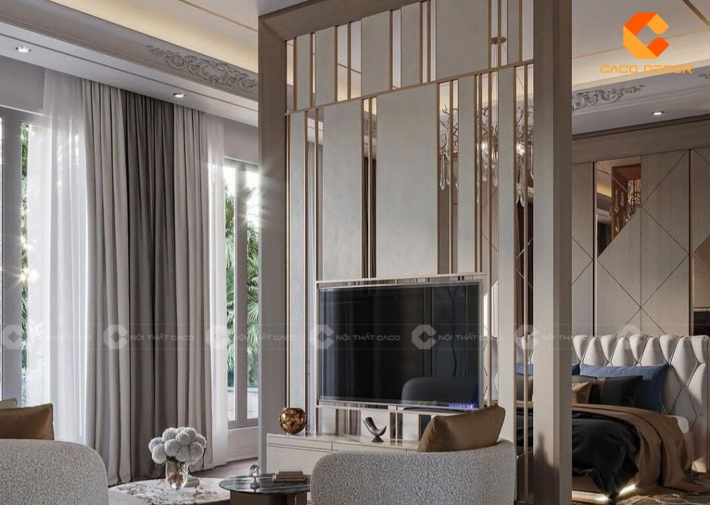 Kệ Tivi Kết Hợp Vách Ngăn - Giải Pháp Tối Ưu Không Gian Sống 4