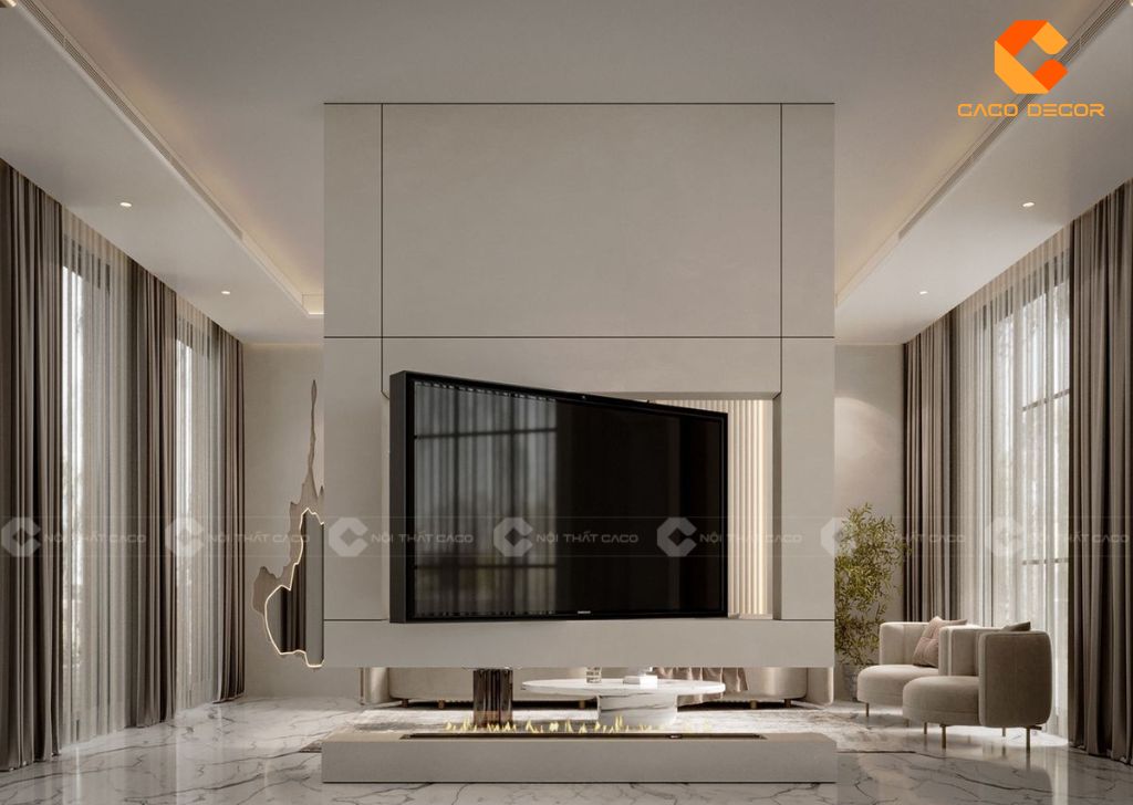 Kệ Tivi Kết Hợp Vách Ngăn - Giải Pháp Tối Ưu Không Gian Sống 9