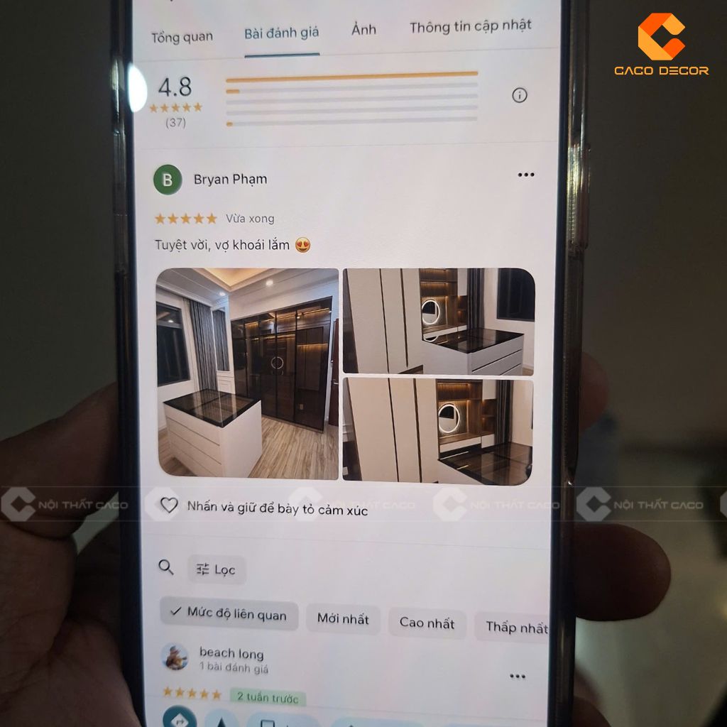 Khách hàng đánh giá về dịch vụ của Nội Thất CaCo