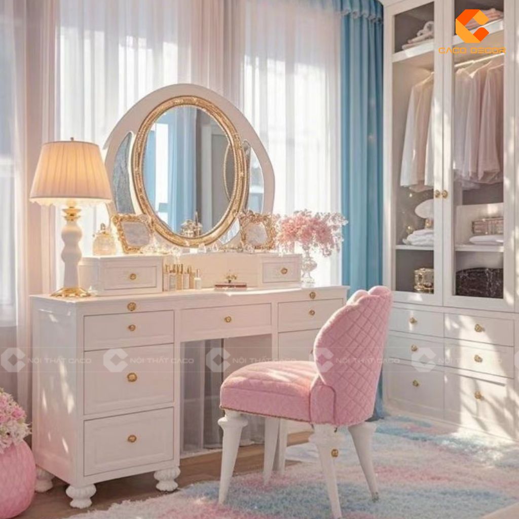 Mẫu Bàn Trang Điểm Cao Cấp Sang Trọng Cho Phòng Ngủ Hiện Đại 17