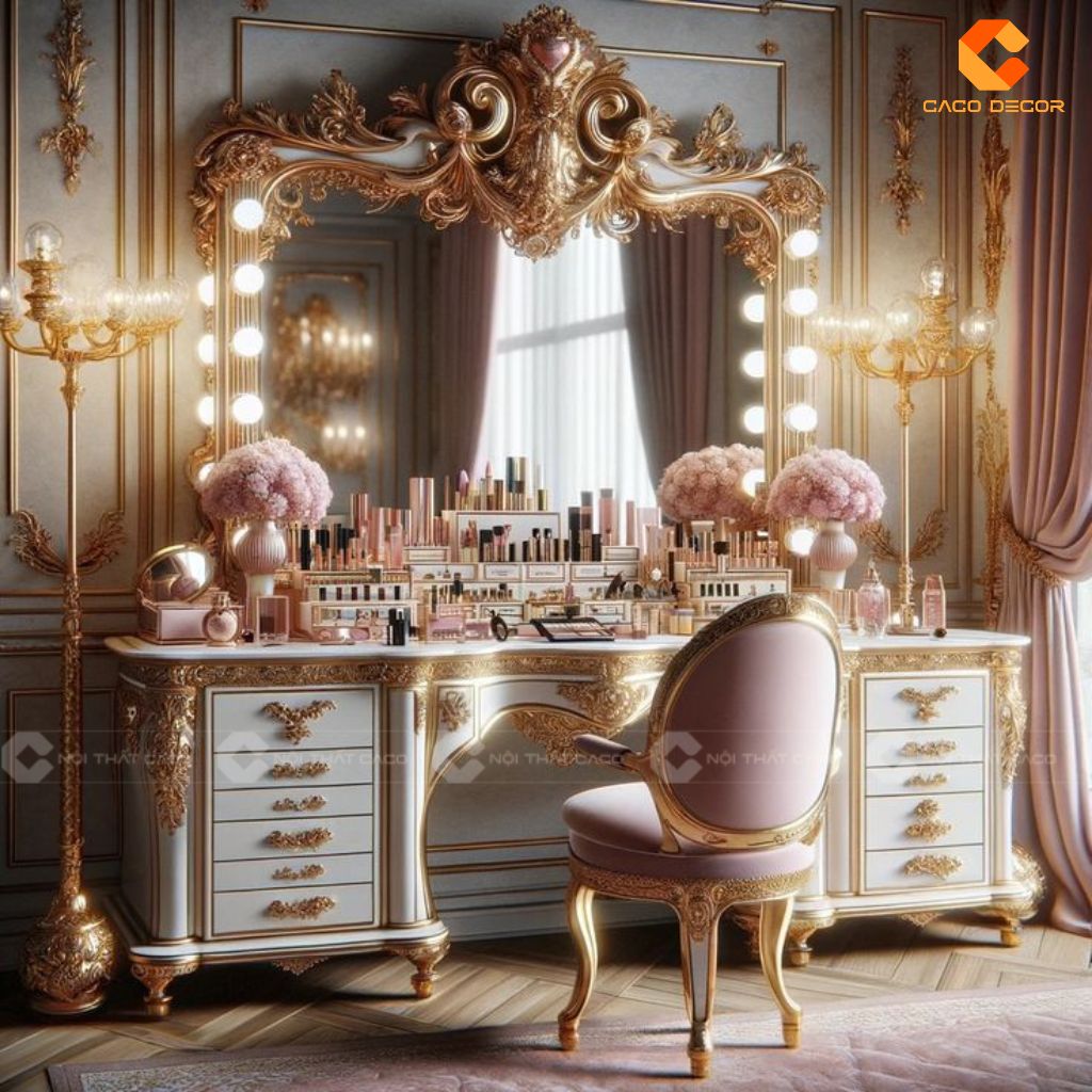 Mẫu Bàn Trang Điểm Cao Cấp Sang Trọng Cho Phòng Ngủ Hiện Đại 3