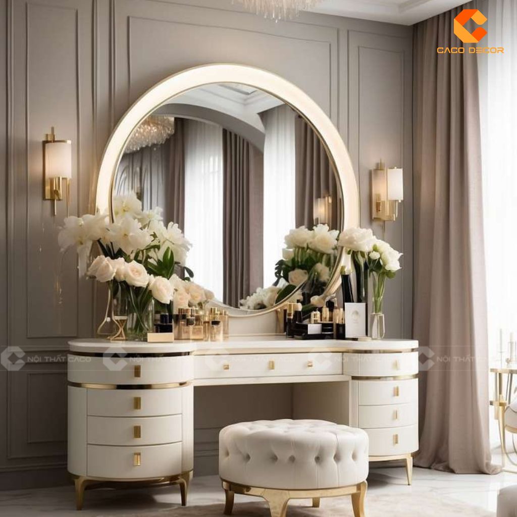 Mẫu Bàn Trang Điểm Cao Cấp Sang Trọng Cho Phòng Ngủ Hiện Đại 7