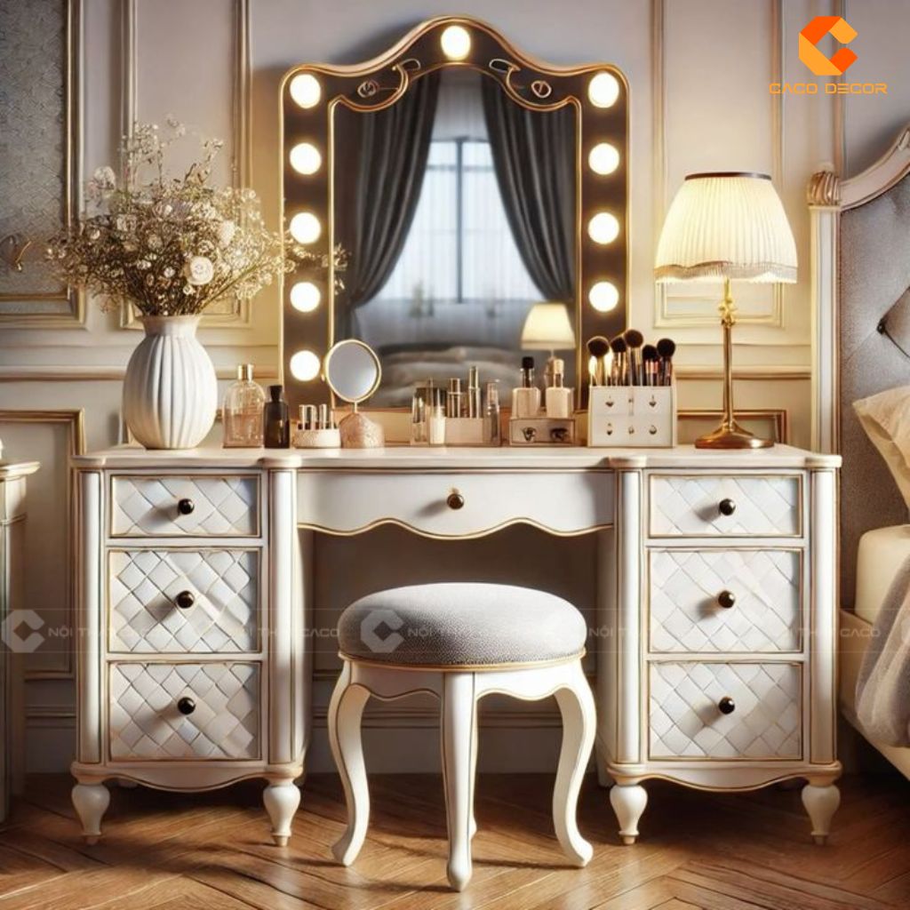 Mẫu Bàn Trang Điểm Cao Cấp Sang Trọng Cho Phòng Ngủ Hiện Đại 12