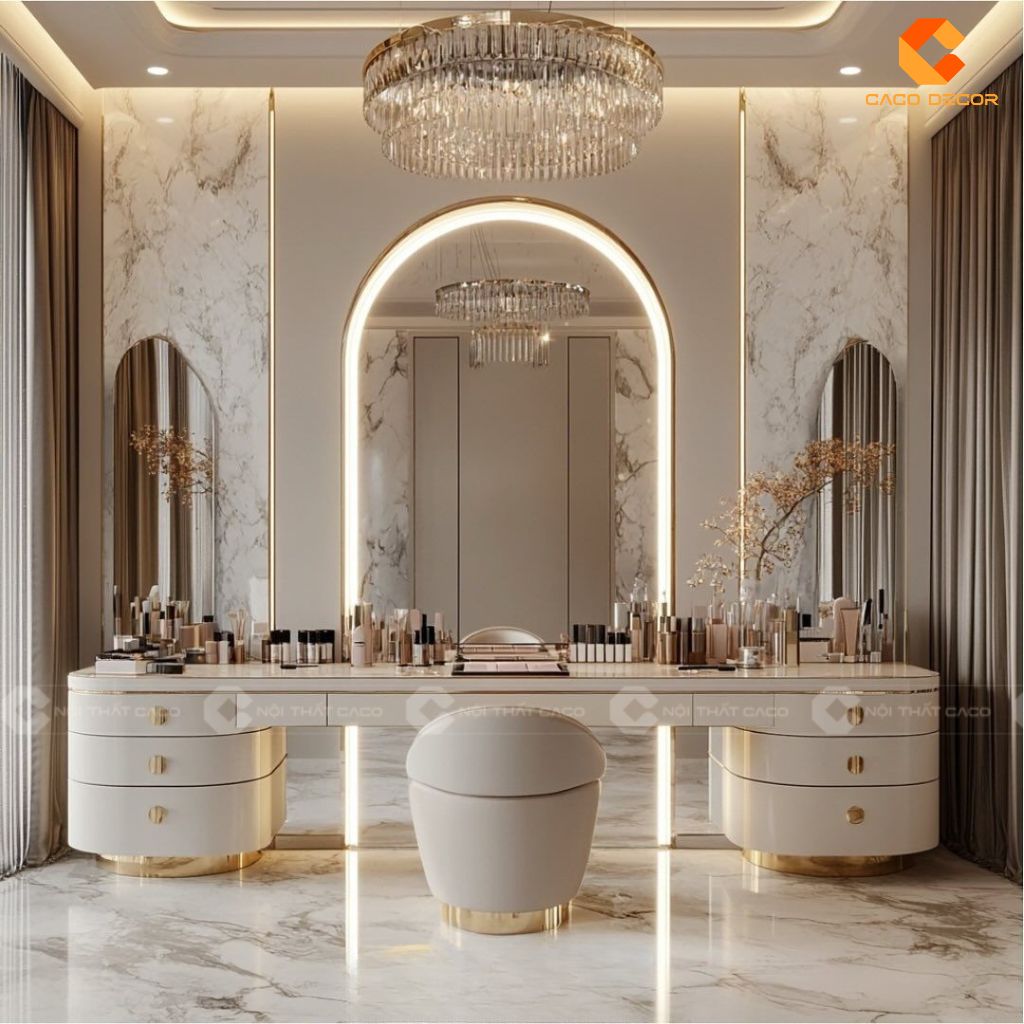 Mẫu Bàn Trang Điểm Cao Cấp Sang Trọng Cho Phòng Ngủ Hiện Đại 14