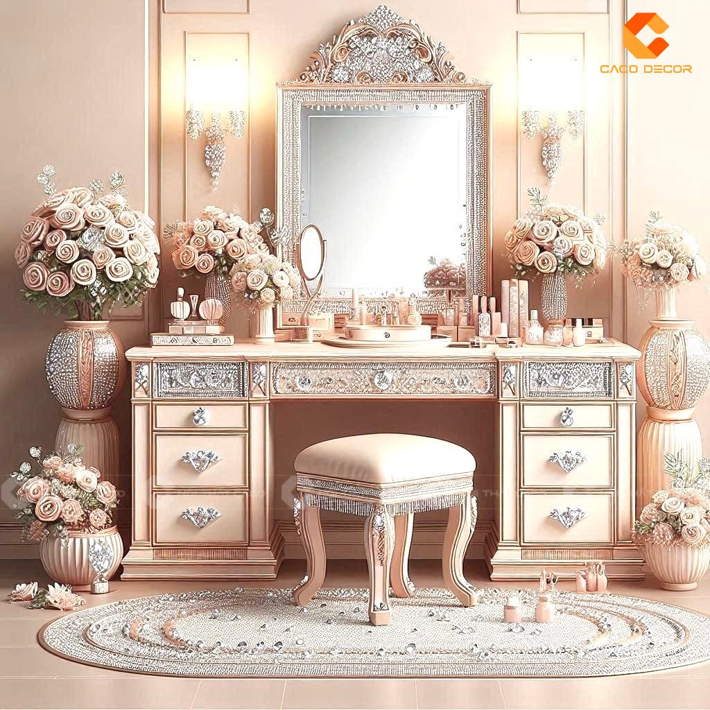 Mẫu Bàn Trang Điểm Cao Cấp Sang Trọng Cho Phòng Ngủ Hiện Đại 20