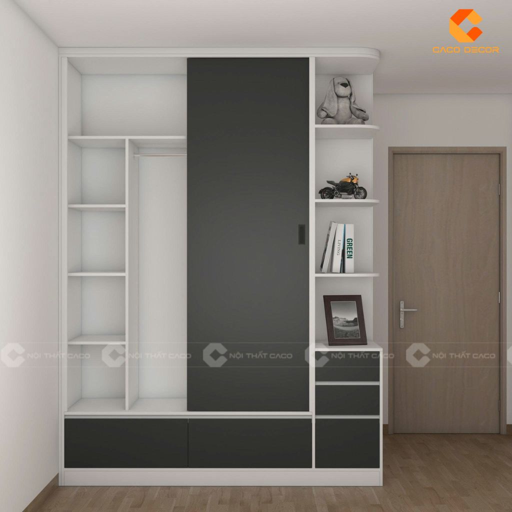 Hình ảnh 3D tủ áo thực tế khi bàn giao