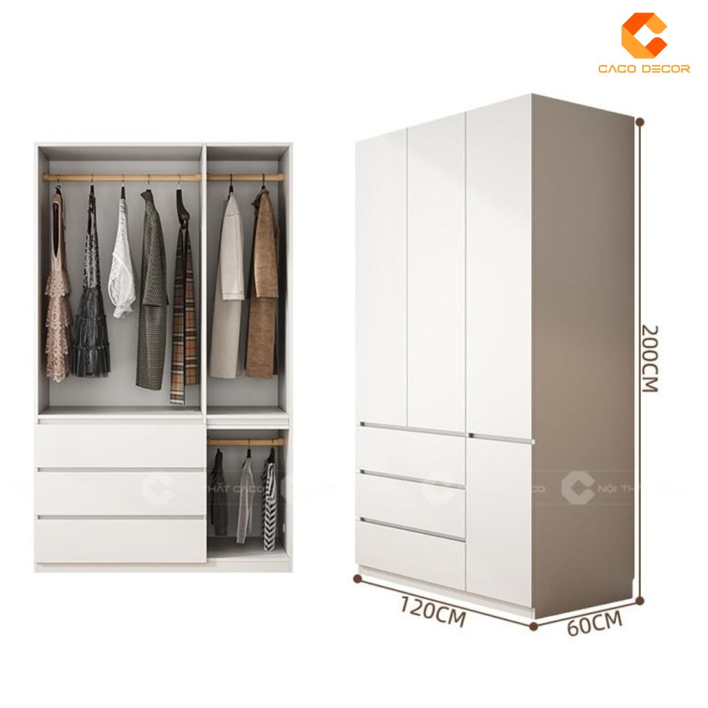 Tủ Quần Áo Gỗ Công Nghiệp TAM095 Vẻ Đẹp Thuần Khiết, Công Năng Vượt Trội 4