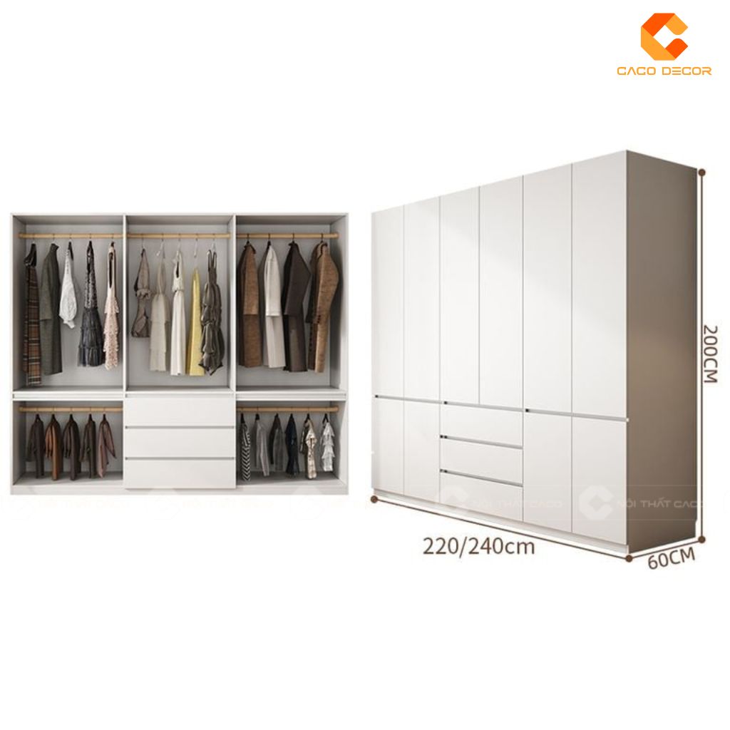 Tủ Quần Áo Gỗ Công Nghiệp TAM095 Vẻ Đẹp Thuần Khiết, Công Năng Vượt Trội 5