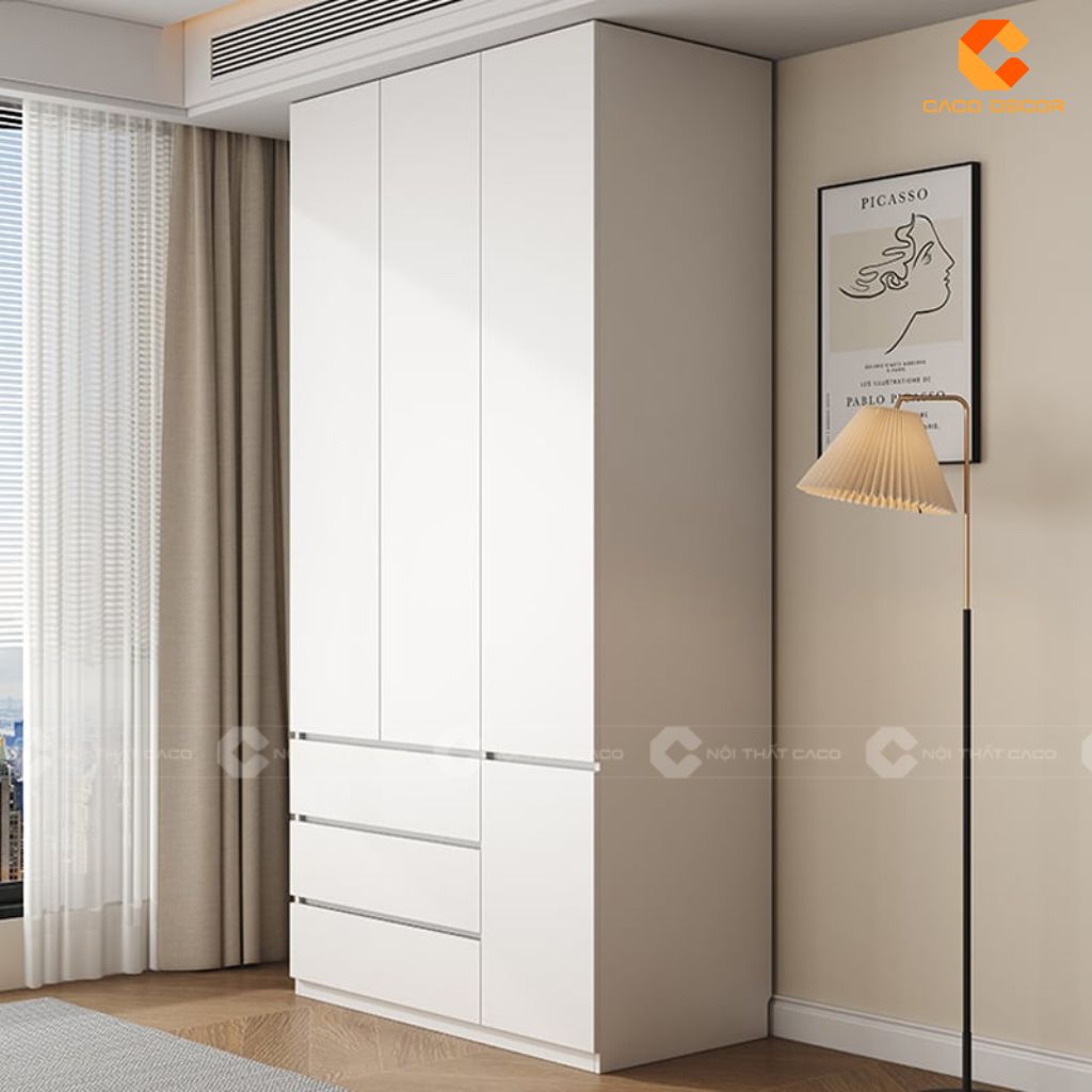 Tủ Quần Áo Gỗ Công Nghiệp TAM095 Vẻ Đẹp Thuần Khiết, Công Năng Vượt Trội 1