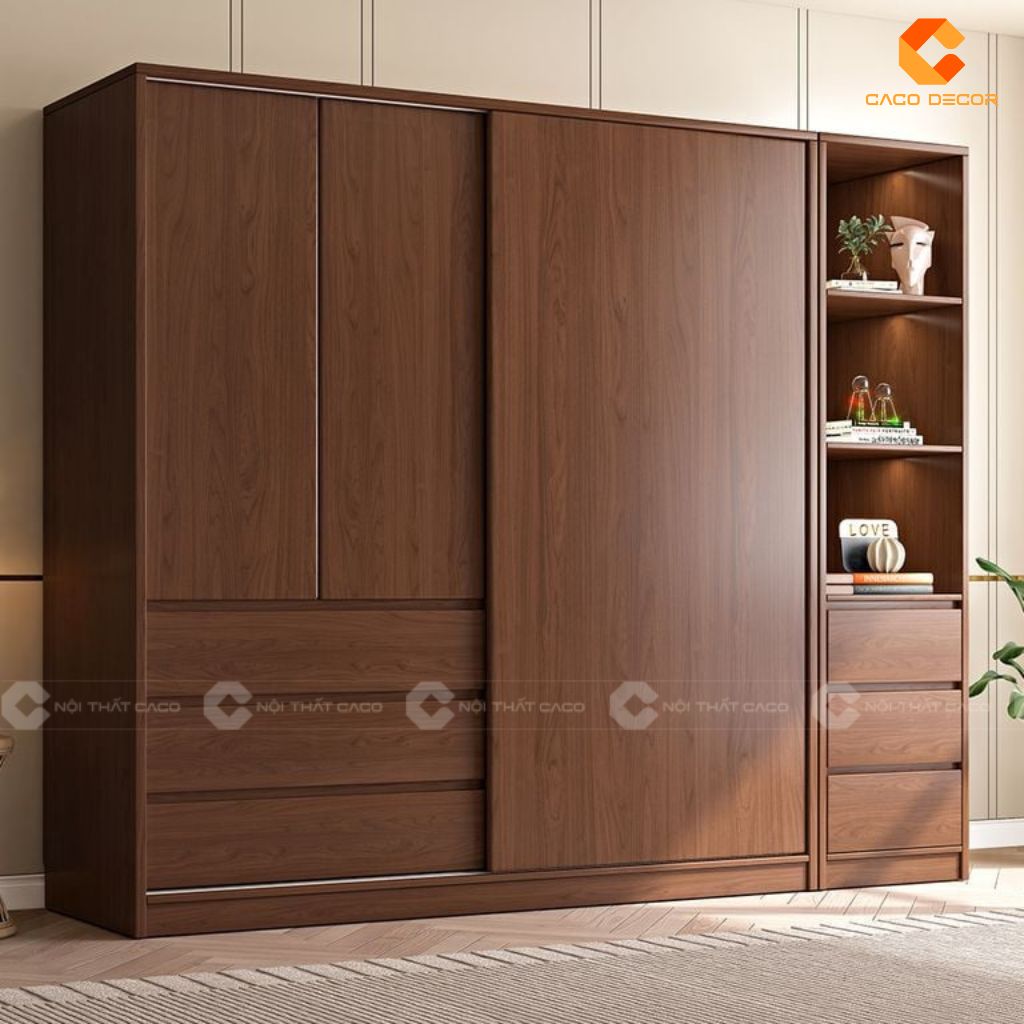 Tủ Quần Áo Gỗ Công Nghiệp TAM090 Mẫu Tủ Cửa Lùa Đa Dạng Màu Sắc, Tiện Ích Tối Ưu 6