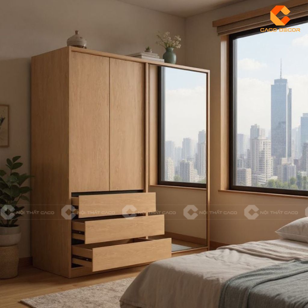 Tủ quần áo gỗ công nghiệp TAM090 cao cấp