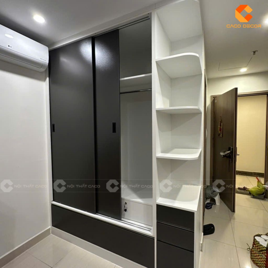 Hình ảnh bàn giao tủ áo thực tế tại công trình