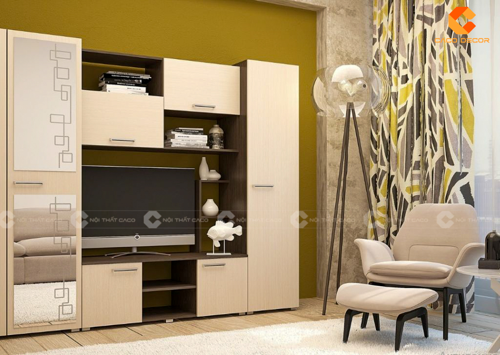 Tủ Quần Áo Kết Hợp Kệ TiVi Đẹp Hiện Đại Sang Trọng 7