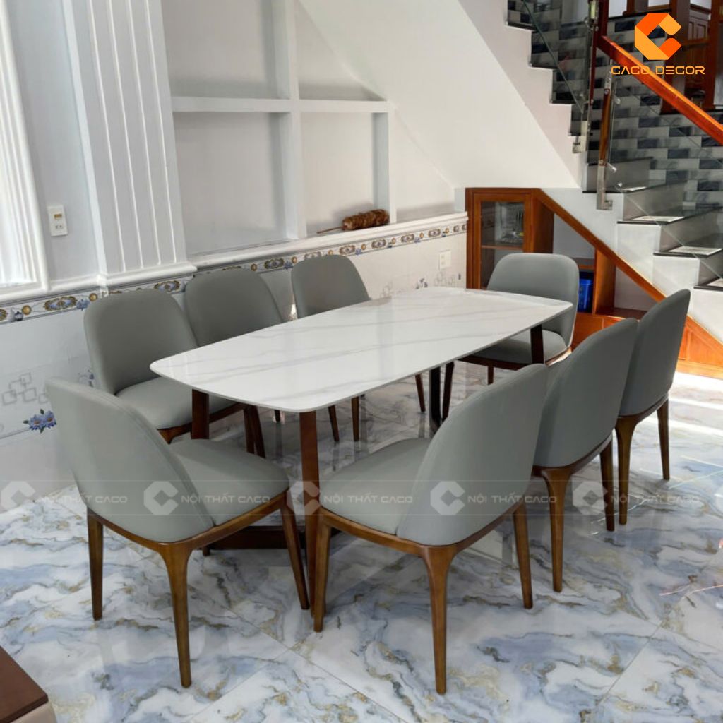 Bộ Bàn Ăn Gỗ Tự Nhiên BA046 Thiết Kế Ghế Cherry 4 Nan Thanh Lịch & Tinh Tế 2