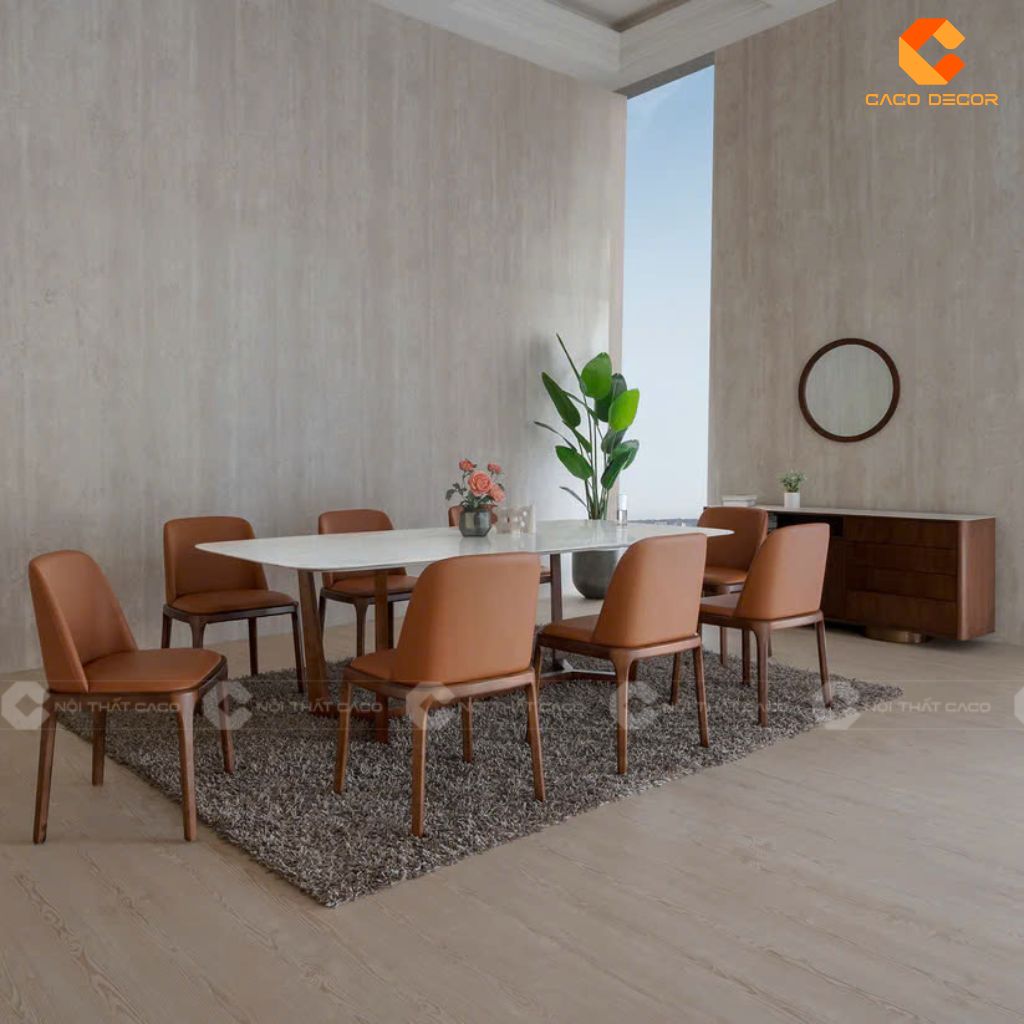 Bộ Bàn Ăn Gỗ Tự Nhiên BA046 Thiết Kế Ghế Cherry 4 Nan Thanh Lịch & Tinh Tế 3