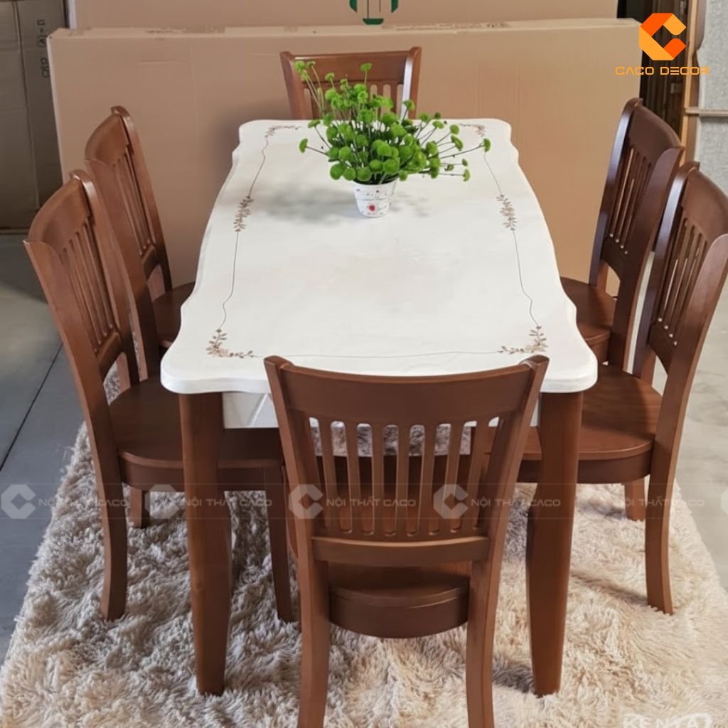 Bàn ăn gỗ tự nhiên BA050 sang trọng