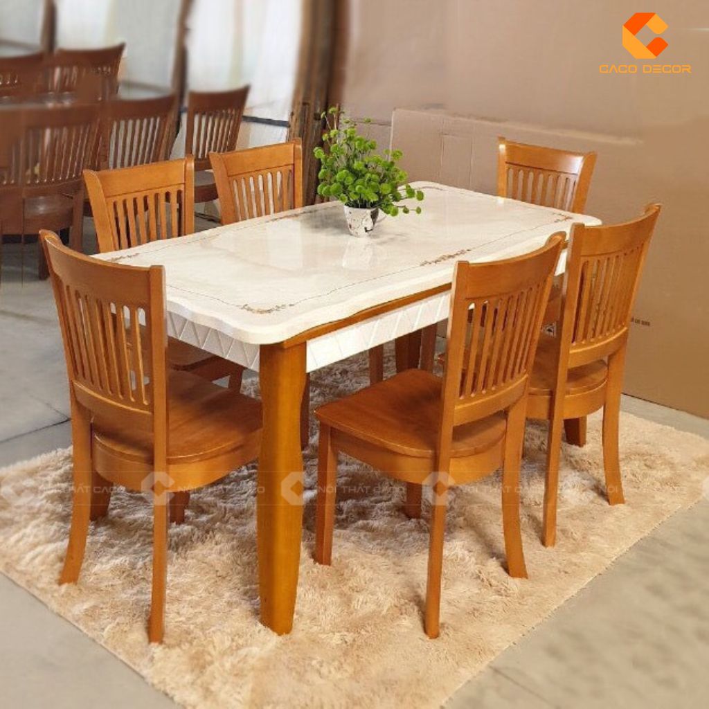 Bàn ăn gỗ tự nhiên BA050 thẫm mỹ