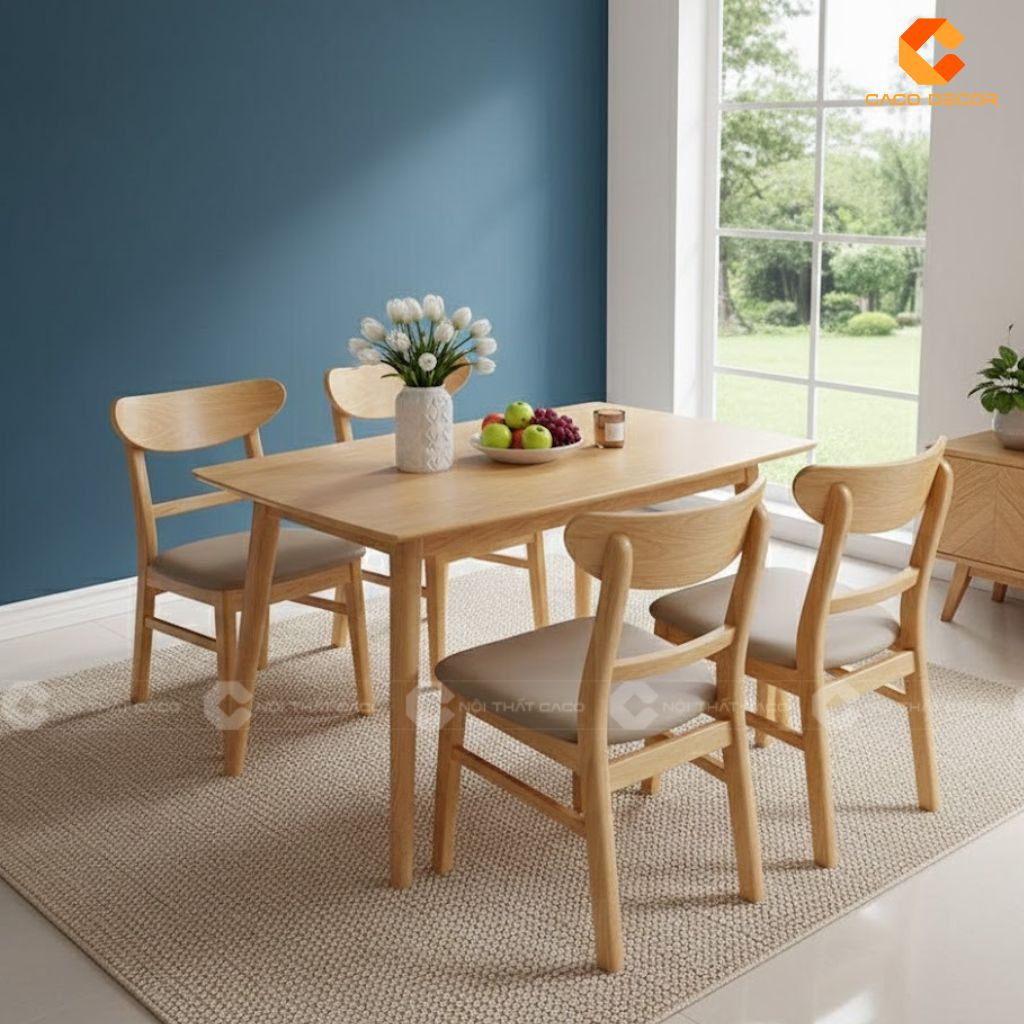 Bàn ăn gỗ tự nhiên BA052 hiện đại