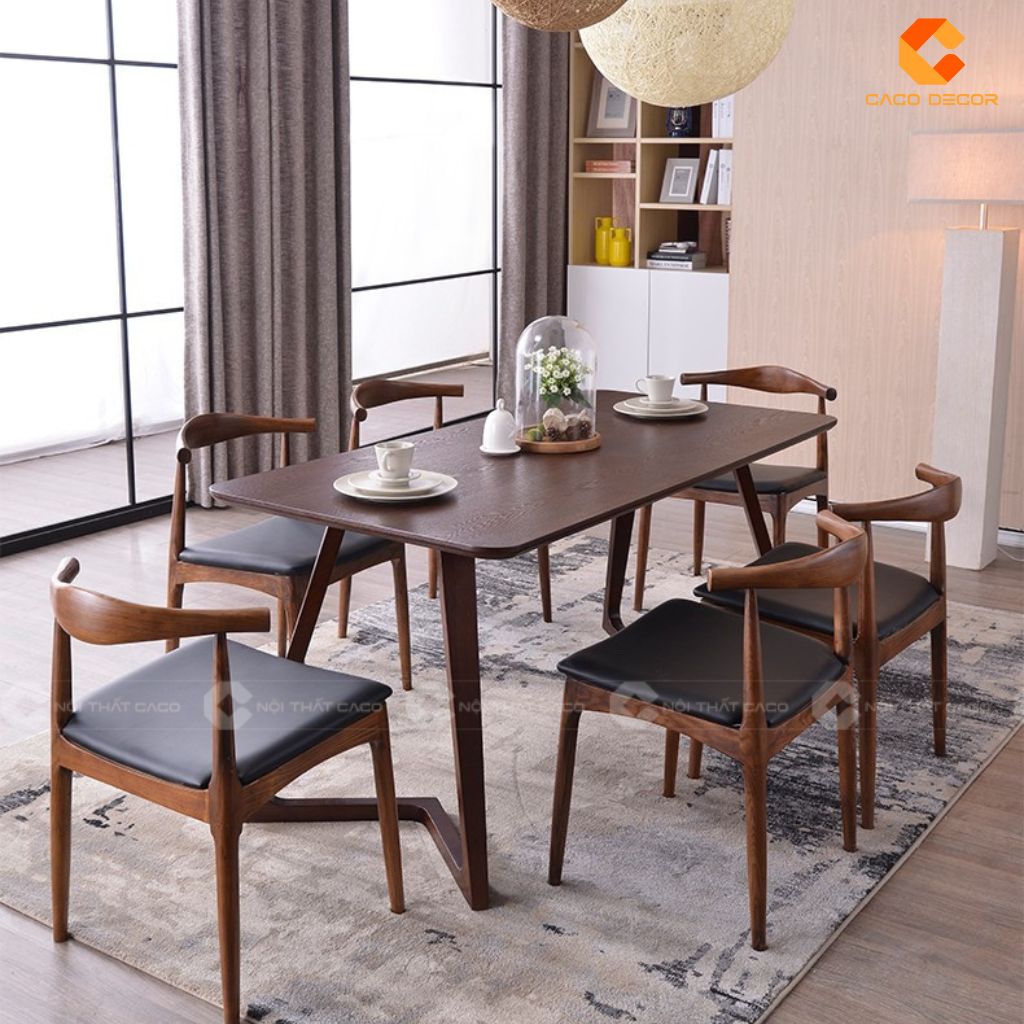 Bộ Bàn Ăn Gỗ Tự Nhiên BA055 Tinh Tế Trong Từng Đường Nét & Phong Cách Minimalist Hiện Đại 1