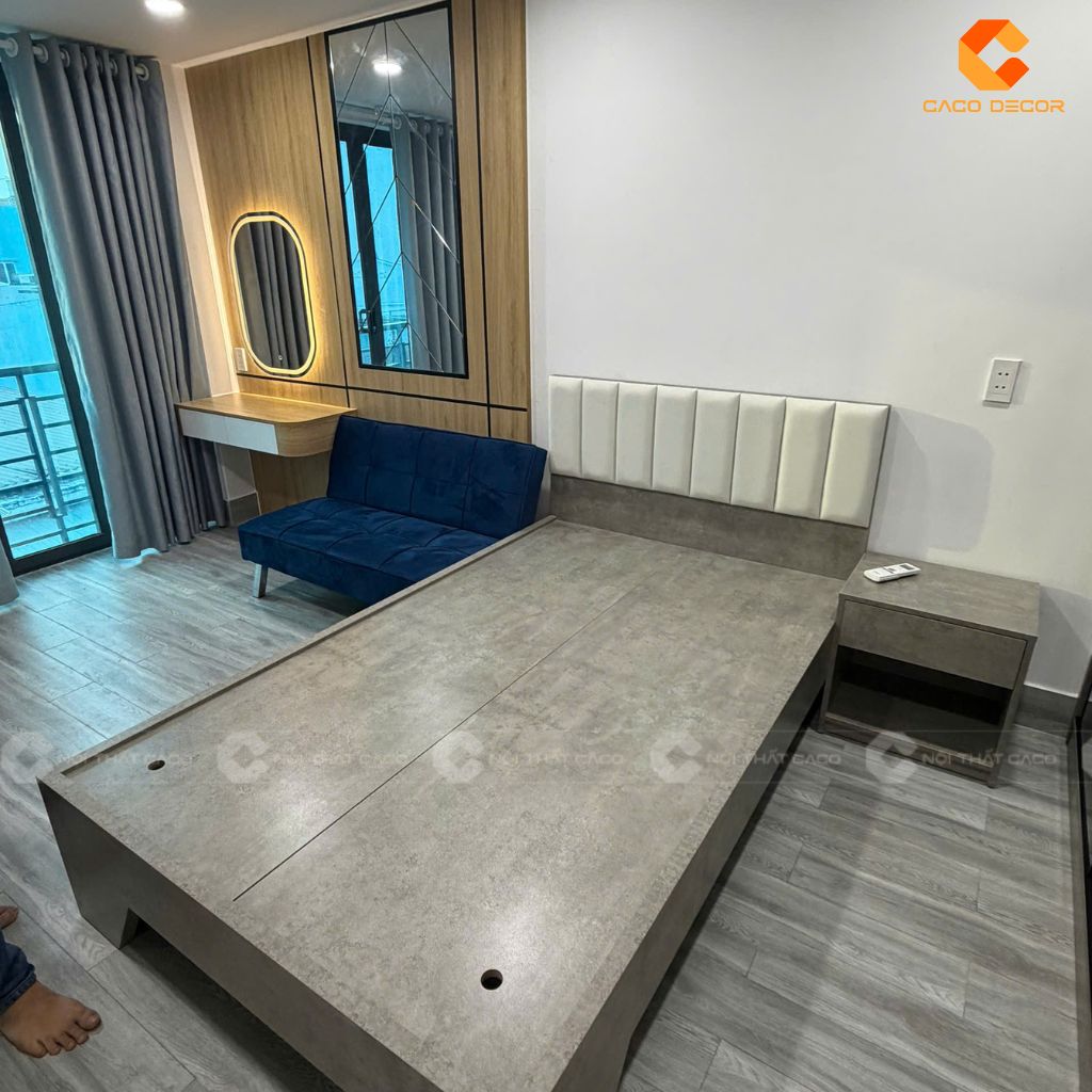 Hình ảnh giường thực tế bàn giao cho khách hàng