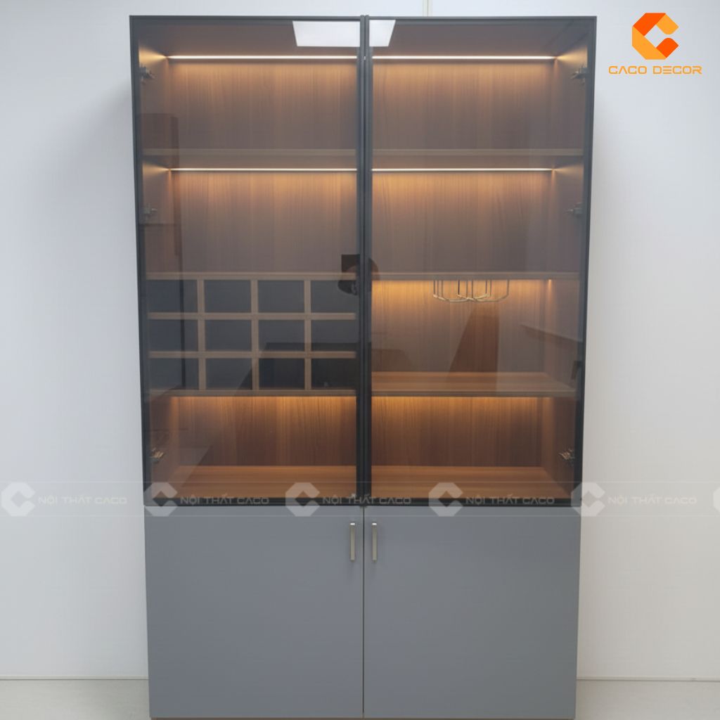 Hình ảnh thực tế khi bàn giao tủ rượu cho khách hàng