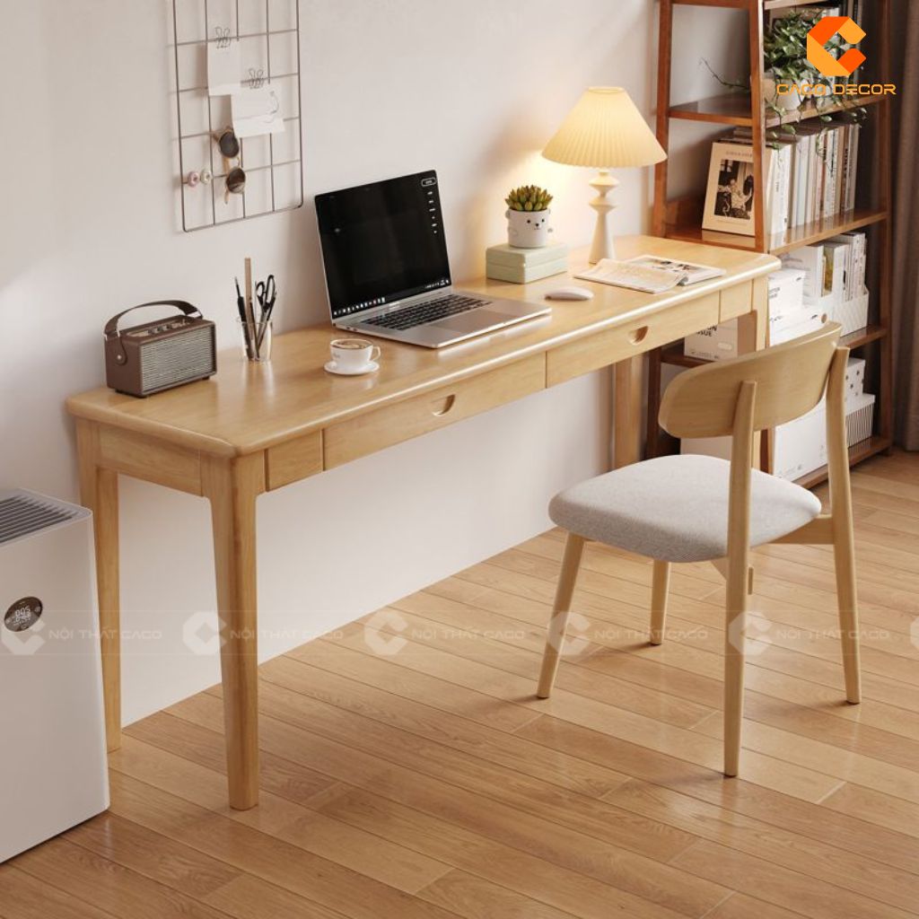 Bàn làm việc gỗ tự nhiên BLV023 sang trọng 