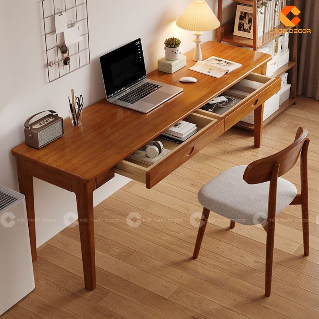 Bàn Làm Việc Gỗ Tự Nhiên BLV023 Vẻ Đẹp Tối Giản, Thanh Lịch Cho Không Gian Hiện Đại 1