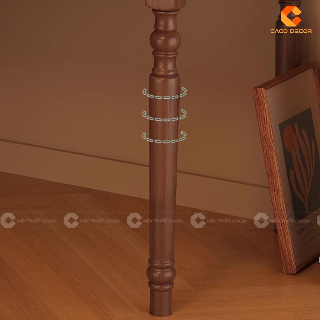 Bàn làm việc gỗ tự nhiên BLV028 thiết kế chân bàn tân cổ điển