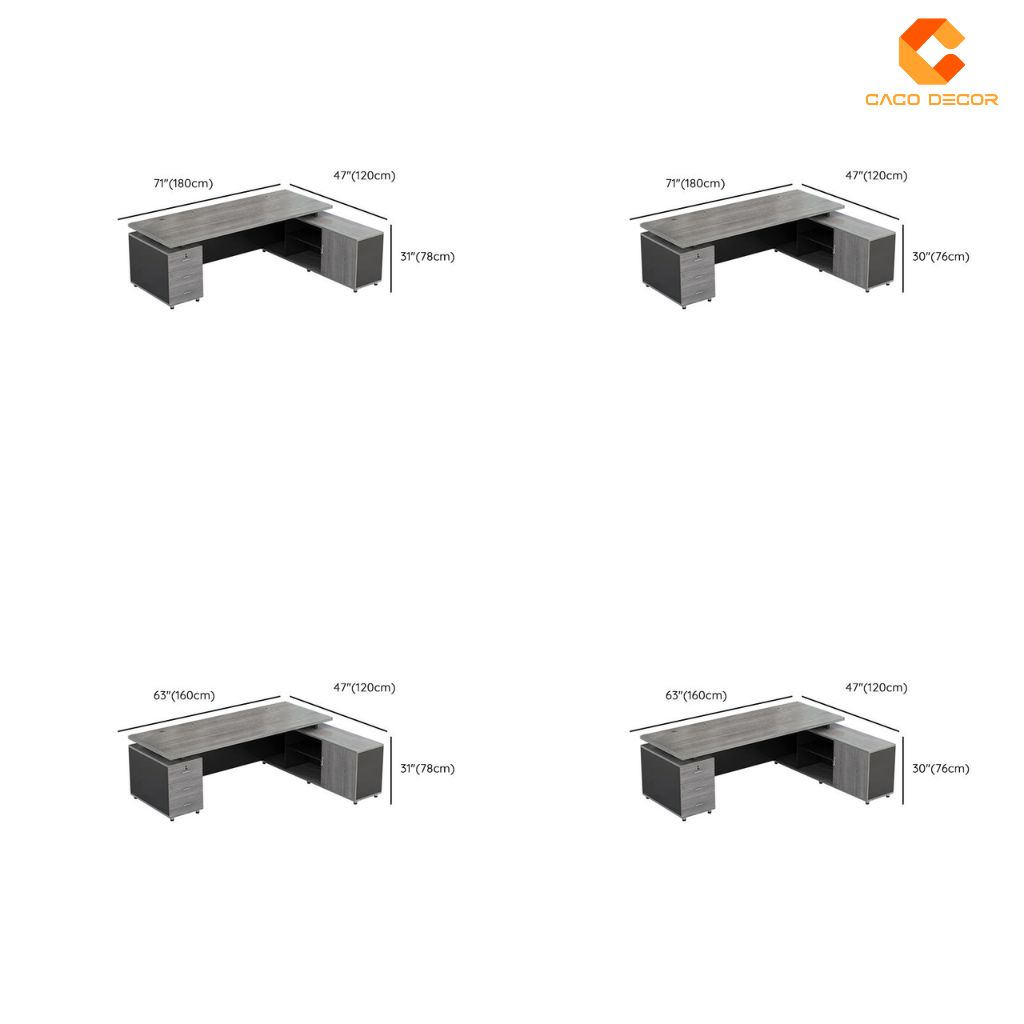 Bàn Làm Việc Giám Đốc BGD012 Khí Chất Lãnh Đạo Từ Gam Màu Xám Thời Thượng 6