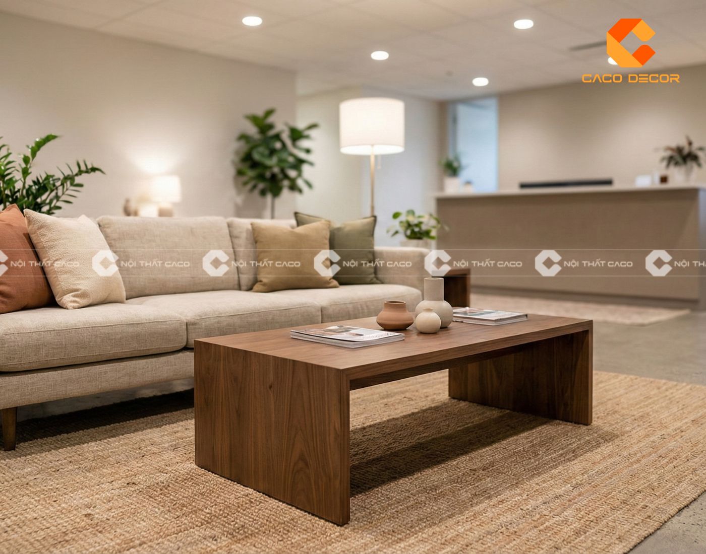 Mẫu bàn trà văn phòng sang trọng 