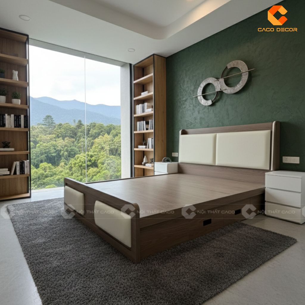 Hình ảnh 3D giường ngủ bàn giao cho khách hàng