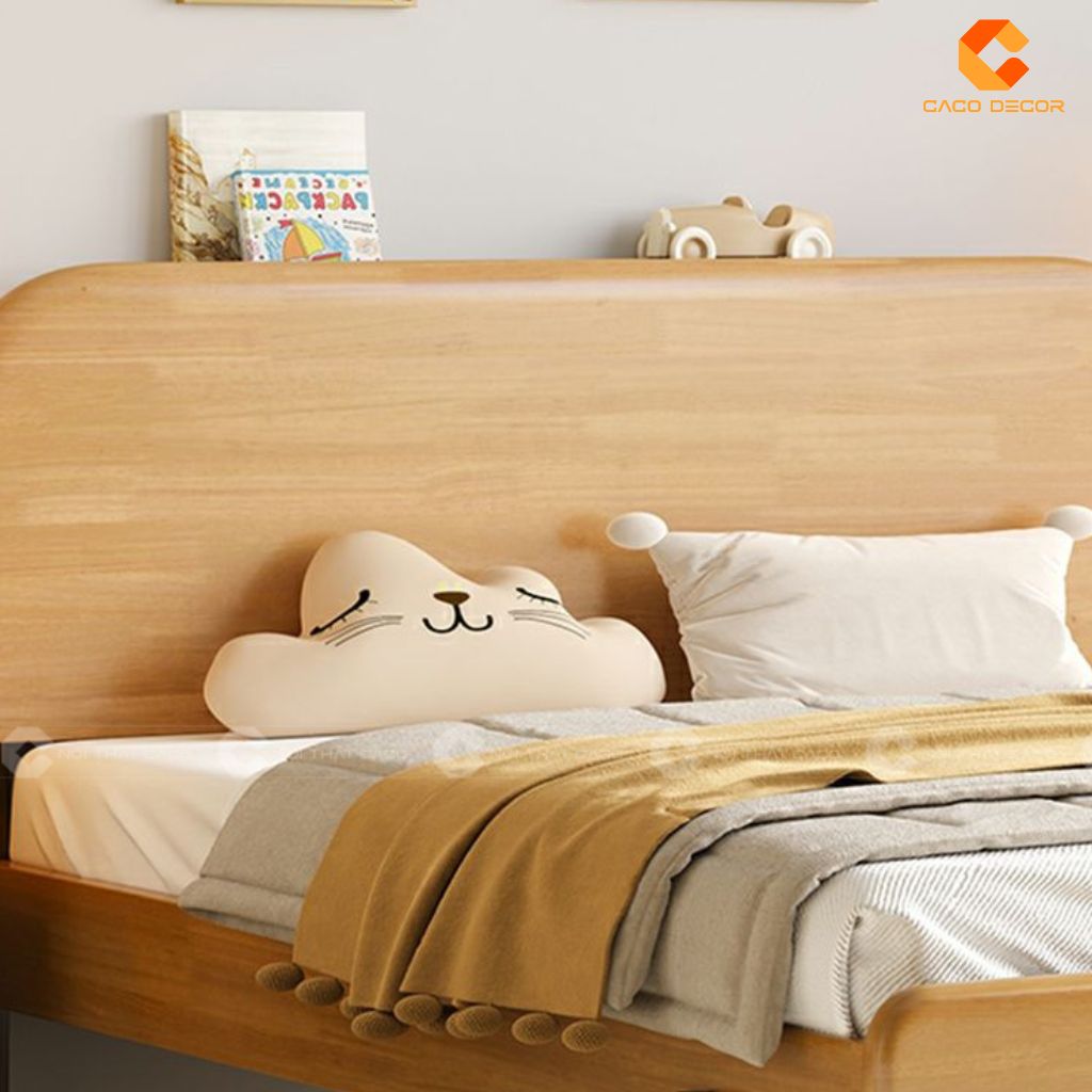 Giường Ngủ Trẻ Em Gỗ Tự Nhiên GNTE042 Vẻ Đẹp Mộc Mạc, Nâng Niu Giấc Ngủ 2