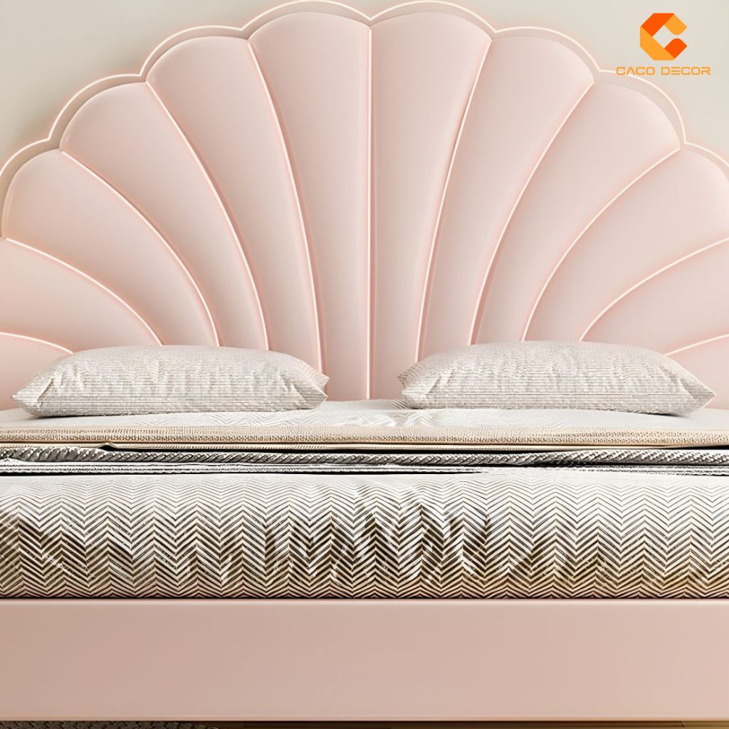 Giường Ngủ Trẻ Em GNTE044 Giấc Mơ Nàng Tiên Cá Giữa Đại Dương Hồng 4