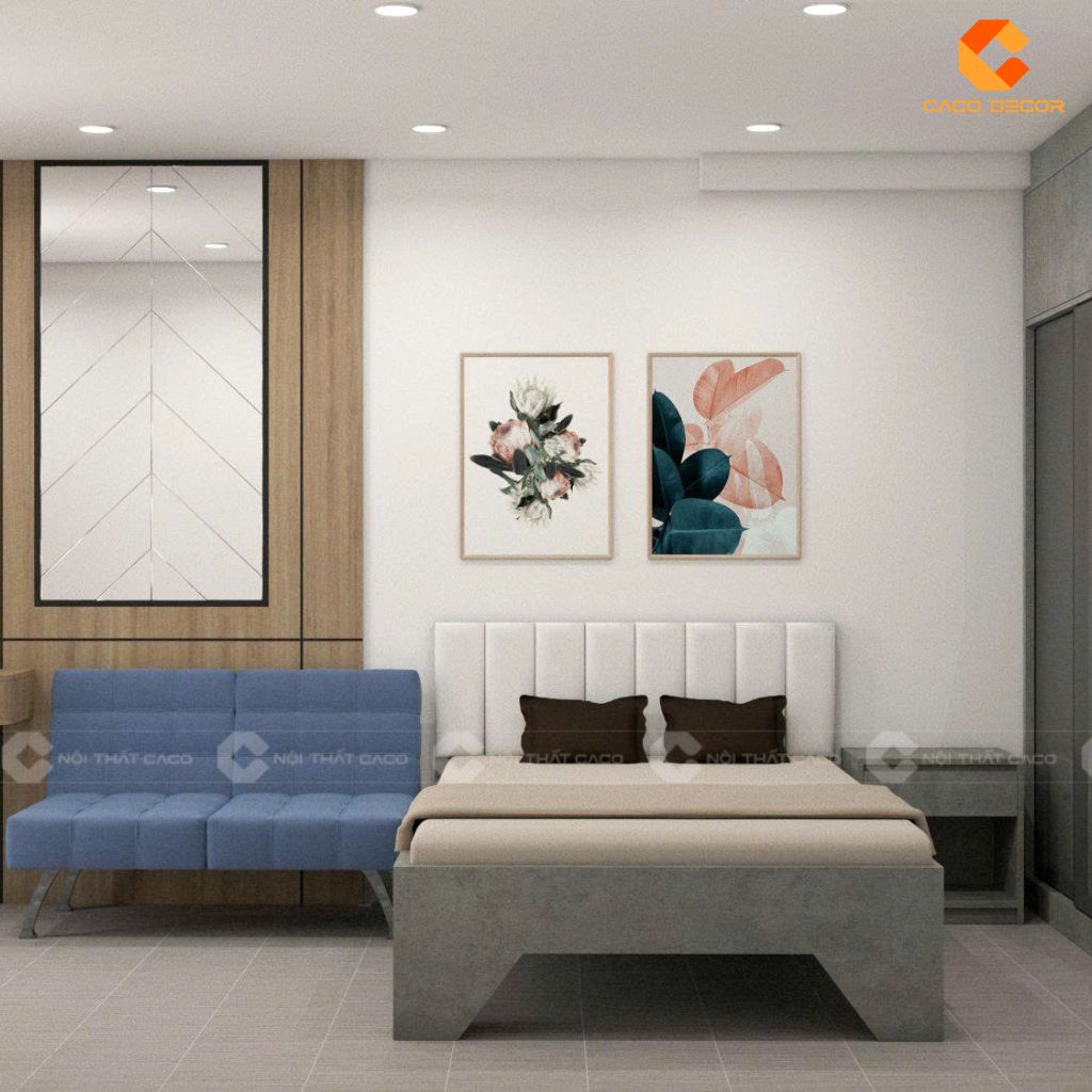 Giường ngủ 3D công trình cho khách hàng