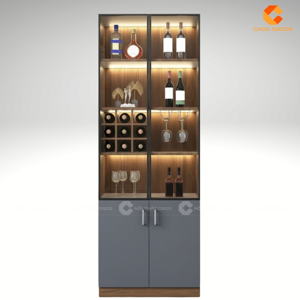 Hình ảnh 3D bàn giao tủ rượu cho khách hàng