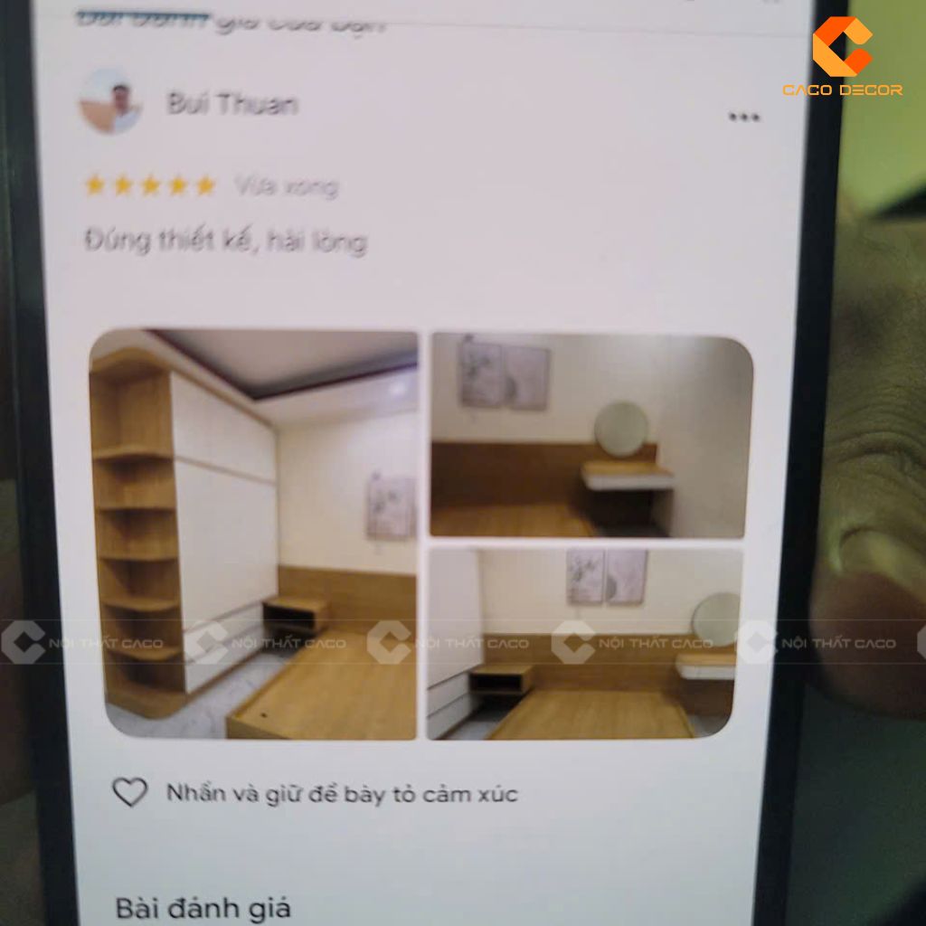 Khách hàng đánh giá cho Nội Thất CaCo về chất lượng dịch vụ