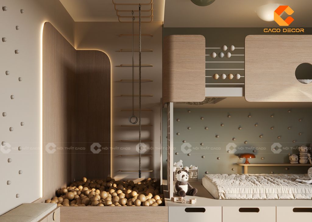 Không gian phòng ngủ trẻ em hiện đại 