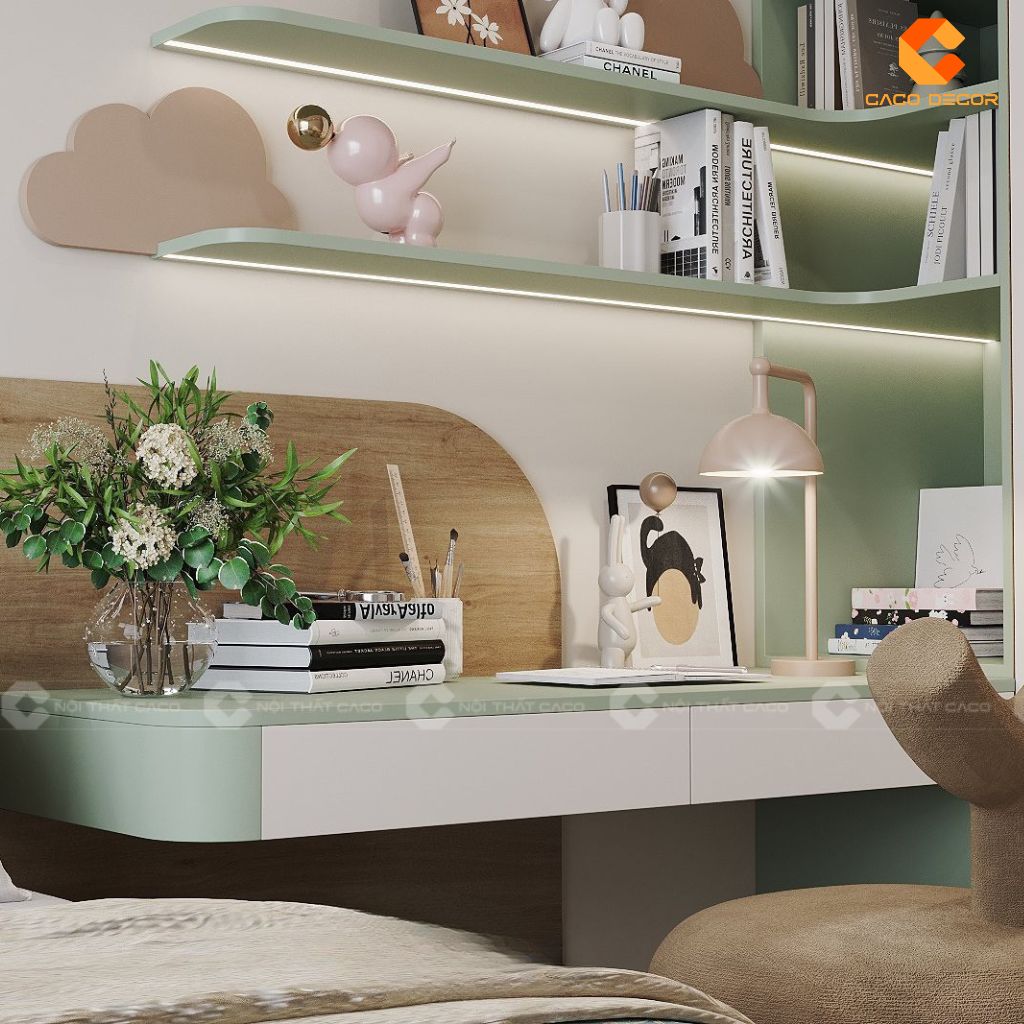 Phòng ngủ trẻ em PNTE089 thiết kế góc học tập tiện lợi