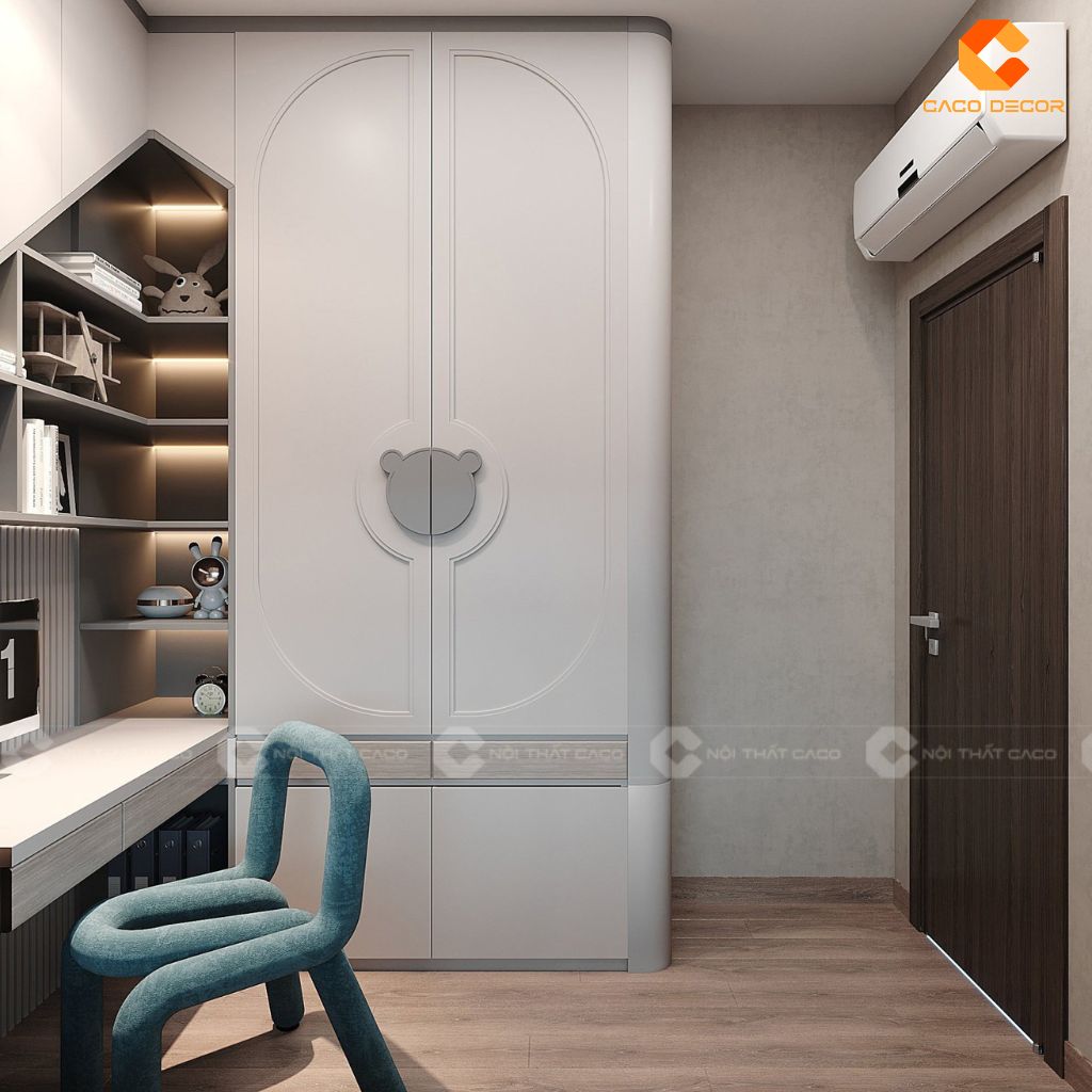 Phòng Ngủ Trẻ Em PNTE086 Giải Pháp Giường Tầng Thông Minh & Hiện Đại 3