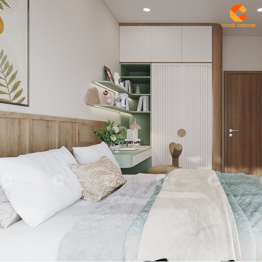 Phòng ngủ trẻ em PNTE089 thiết kế tủ quần áo hiện đại