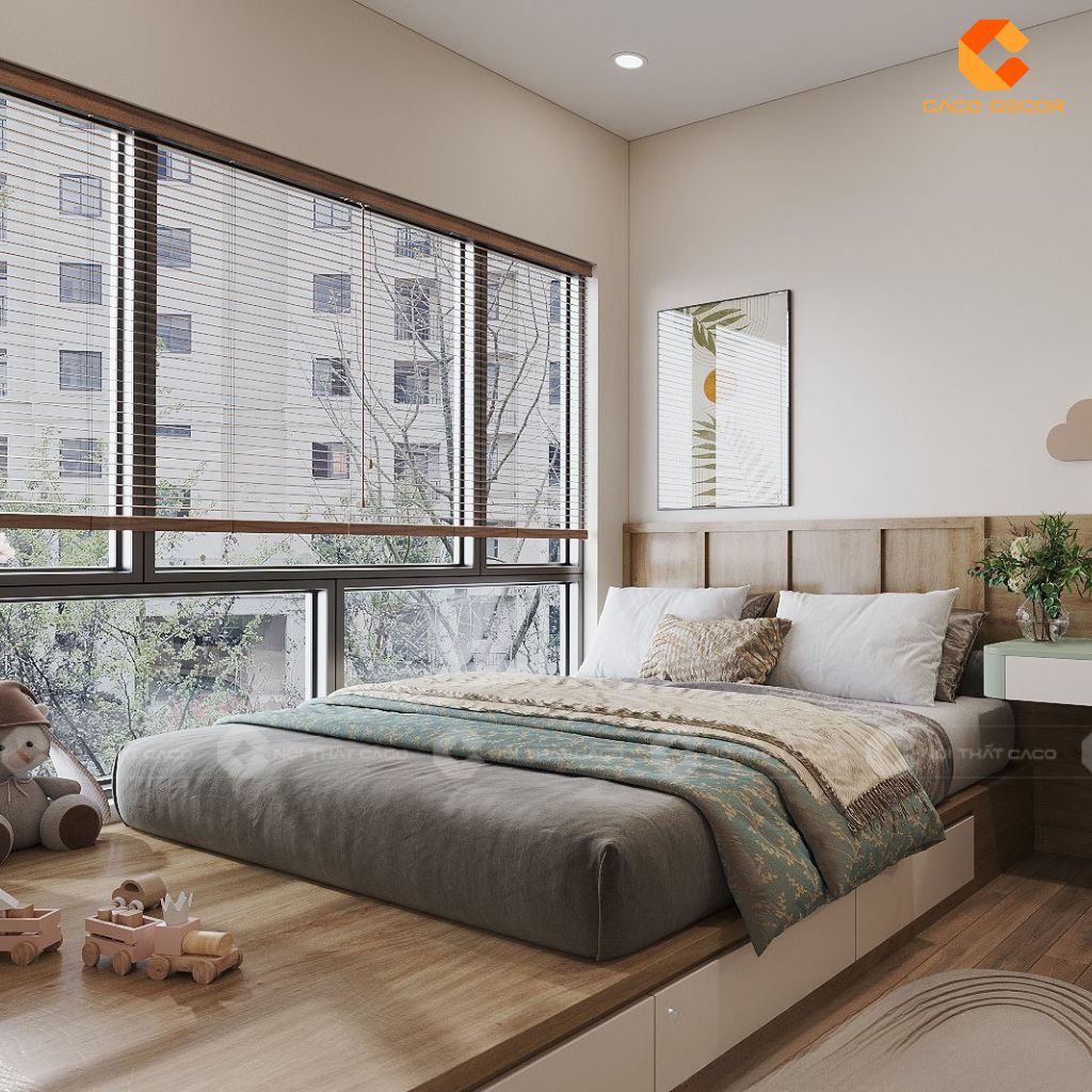 Phòng ngủ trẻ em PNTE089 thiết kế theo phong cách Nhật