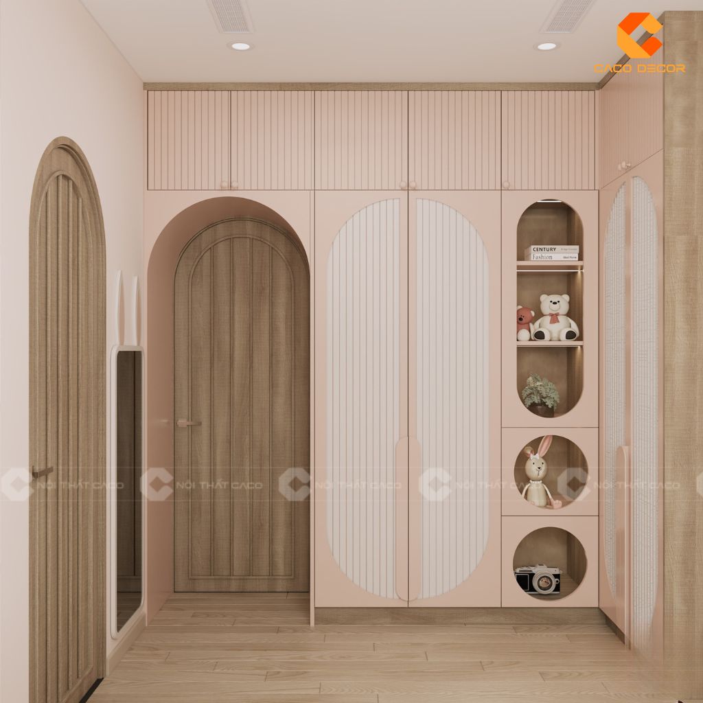 Phòng ngủ trẻ em PNTE097 với thiết kế tủ tiện lợi
