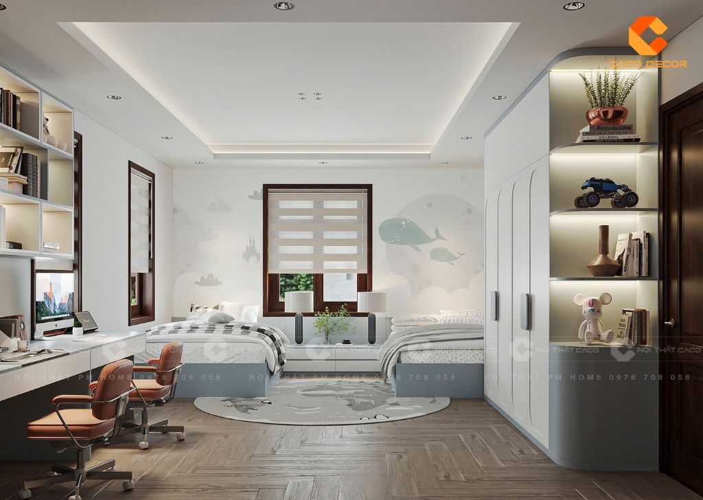 Nội thất phòng ngủ cho bé trai hiện đại