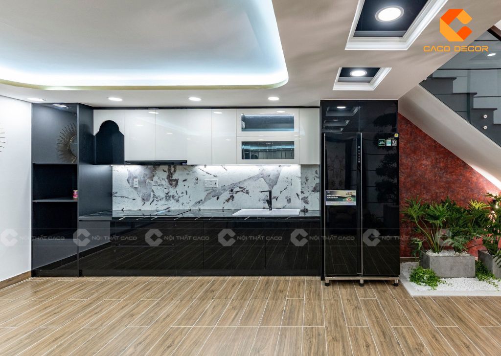 Tủ Bếp Acrylic Bóng Gương Là Gì? Ưu Điểm & Lý Do Nên Chọn Nội Thất CaCo 2