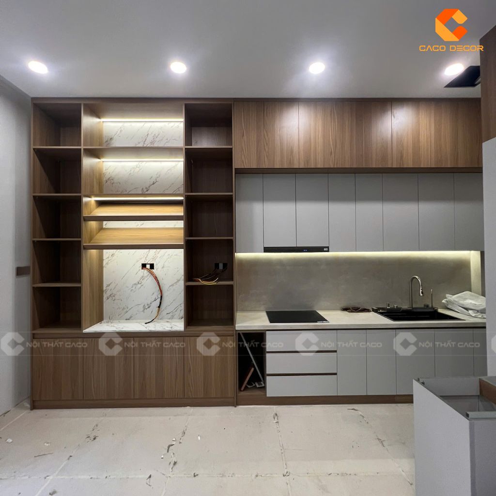 Hình ảnh hoàn thiện tủ bếp thực tế 