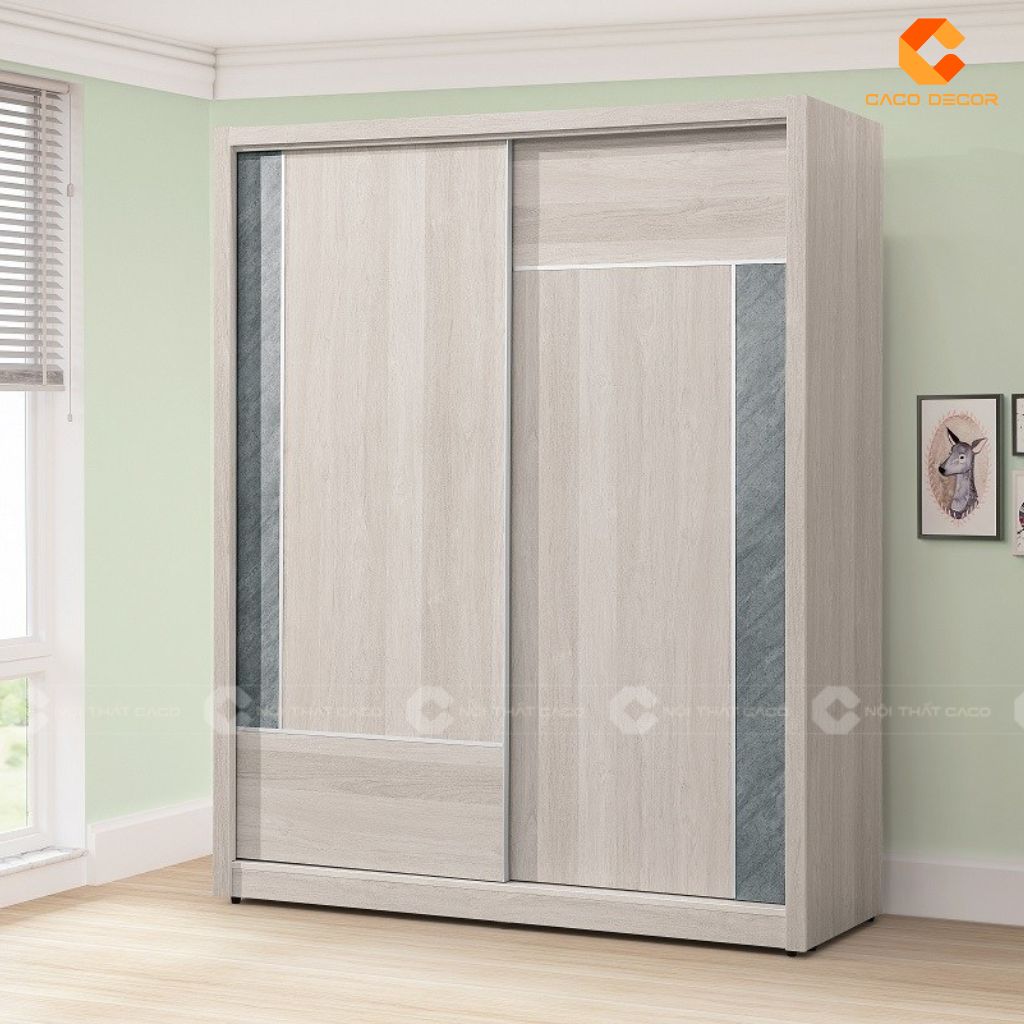 Tủ quần áo 1m2 cánh lùa gỗ công nghiệp