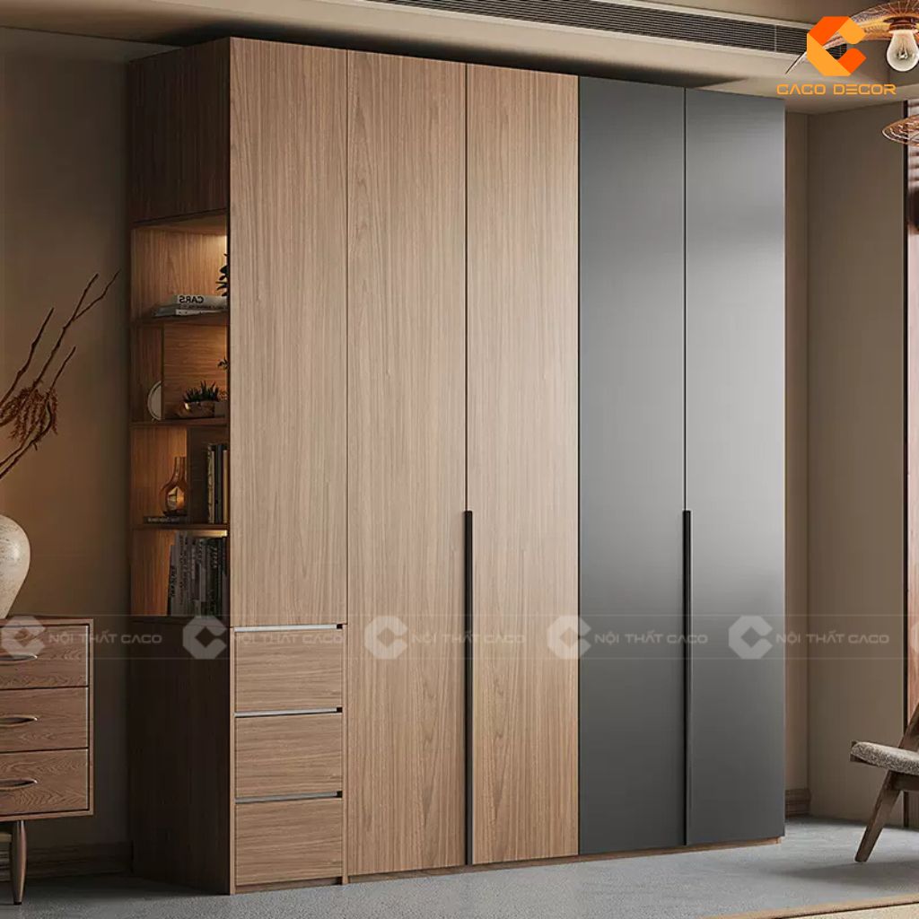 Những Mẫu Tủ Gỗ Công Nghiệp 5 Cánh Hiện Đại Đẹp 2