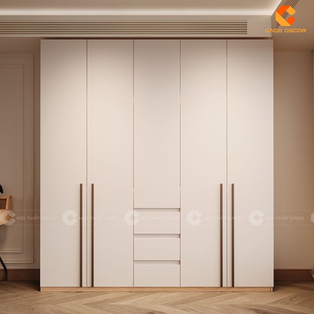 Những Mẫu Tủ Gỗ Công Nghiệp 5 Cánh Hiện Đại Đẹp 13