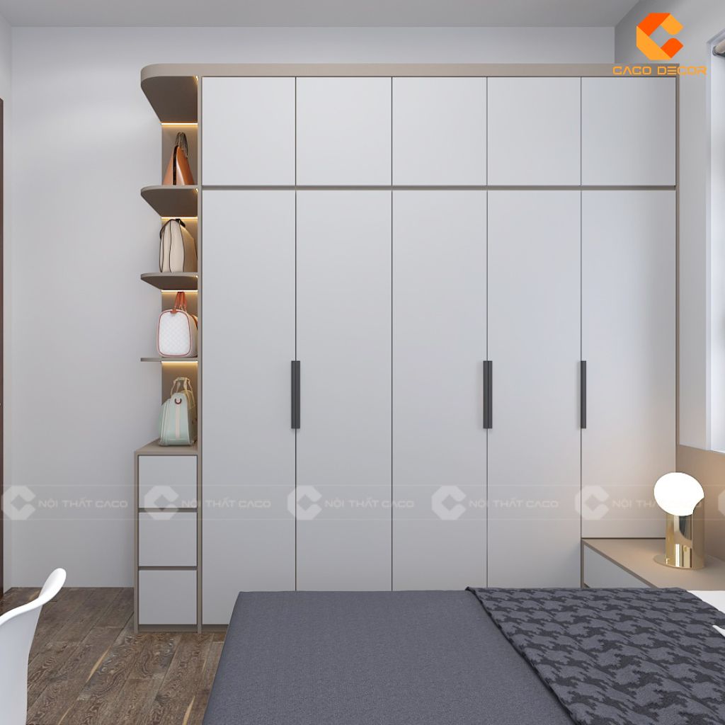 Những Mẫu Tủ Gỗ Công Nghiệp 5 Cánh Hiện Đại Đẹp 15