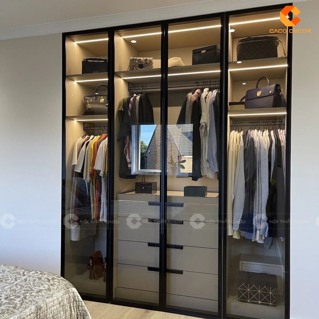 Mẫu Tủ Áo Âm Tường Gỗ Công Nghiệp Đẹp Tại CaCo 2